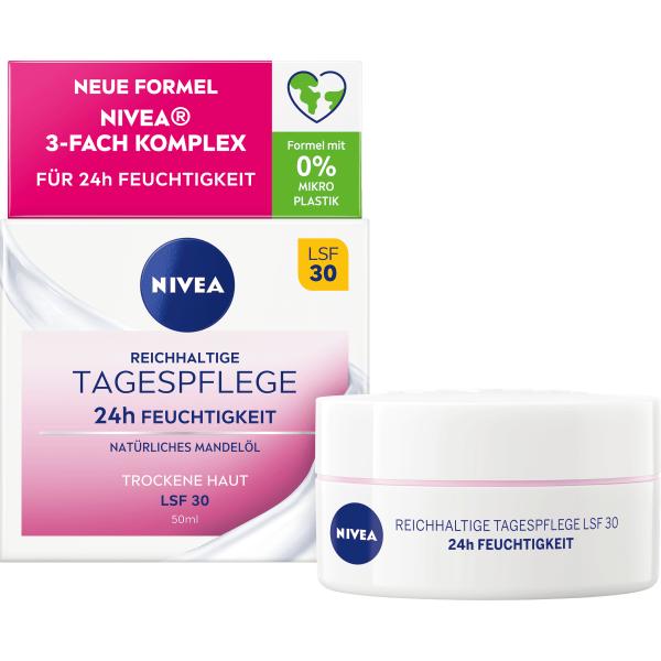 Nivea Essential Moisture & Rich Day Cream LSF30 50ml
