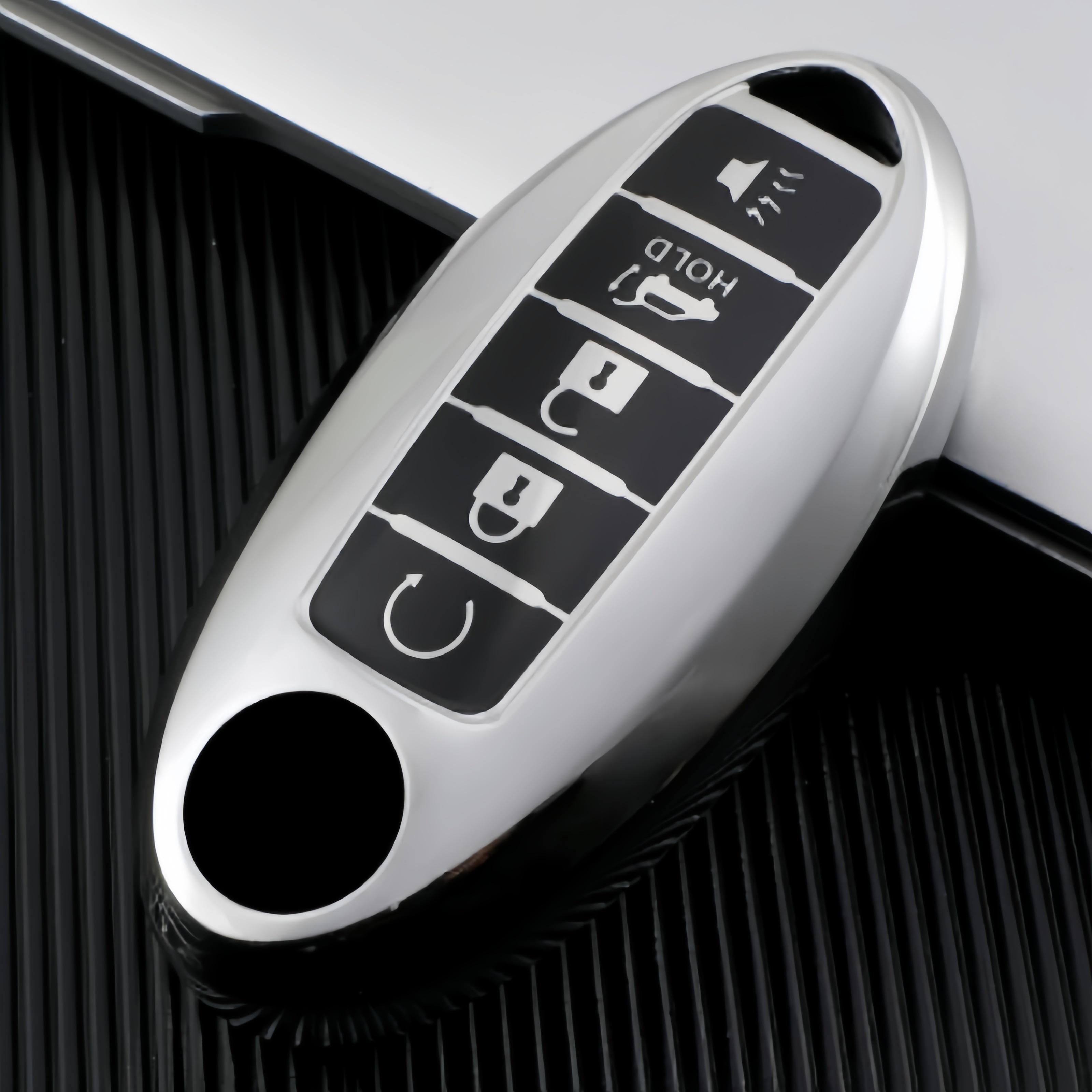 

3/4/5-кнопочный ТПУ чехол для автомобильного ключа для Nissan Qashqai Juke X-Trail T31 T32 Altima Rogue Murano для Infiniti FX35 QX60 Q50 Держатель для автомобильной ключной оболочки 5 button белый