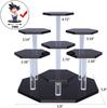 1-4 Tier Acrylic Display Stand for Action Figures,Cosmetic Rack Clay Doll Jewelry Cupcake Perfume for Corner Display Riser Shelf