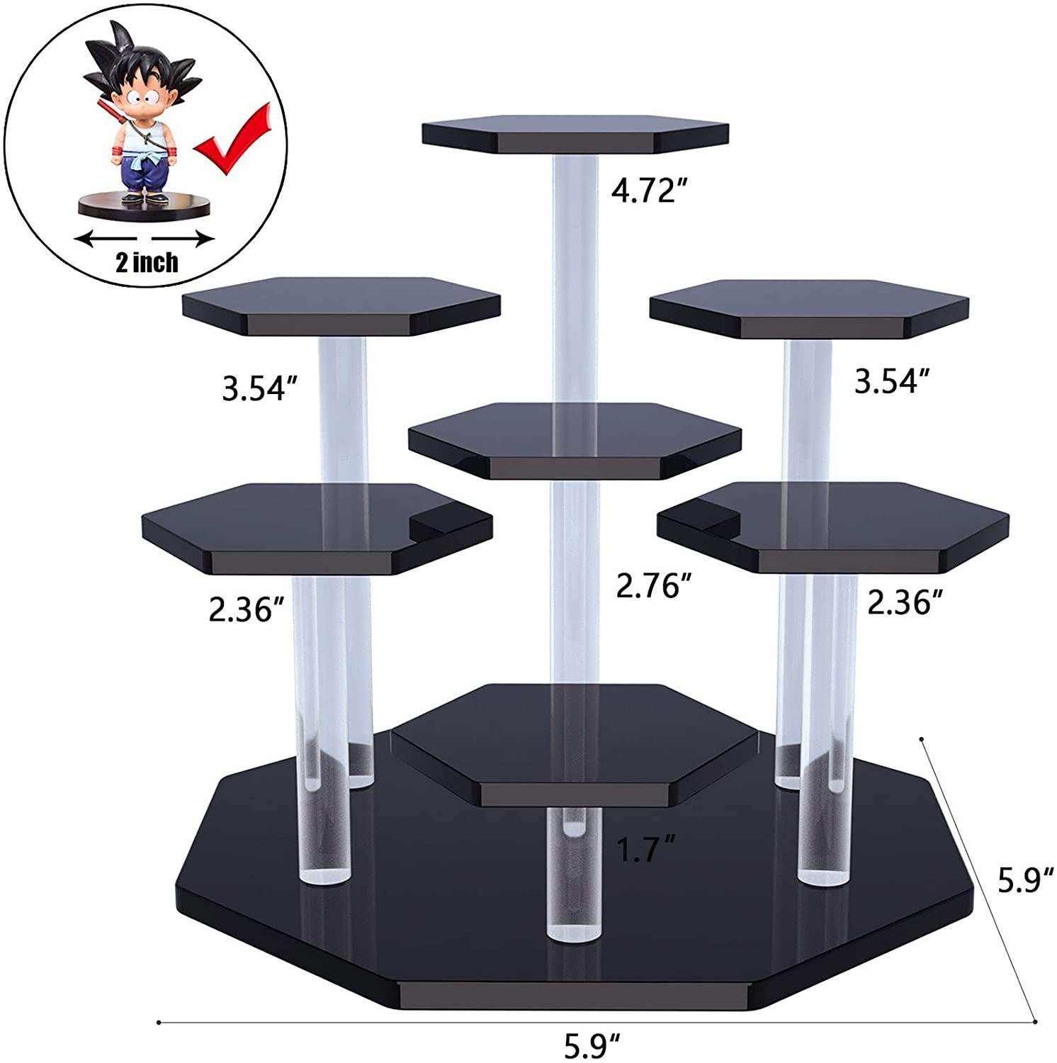 

Acrylic Display Stand for Naruto Pop Figures,Doll,Jewelry,Cosmetics,Perfume Organizer Holder,Acrylic Riser Rack Cupcake Stand