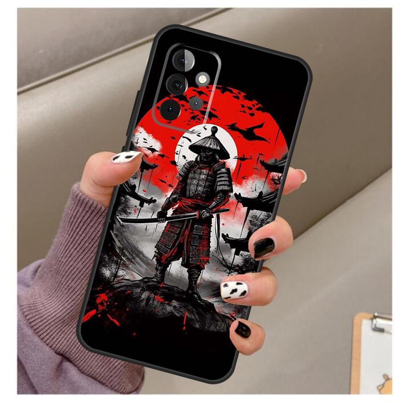 Japan Ninja Samurai Red Sun Case For Samsung Galaxy A33 A13 A53 A34 A54 A14 A15 A16 A26 A36 A56 A12 A32 A52 A06 A35 A55
