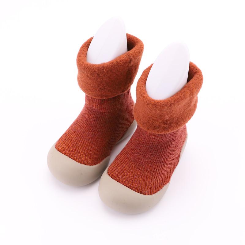 

Зимові теплі м які дитячі шкарпетки-черевики 2023: Згортний стиль, Однотонні, Взуття-шкарпетки для дому для тих, хто робить перші кроки Size 18/19 (Inner Length 11.5cm)