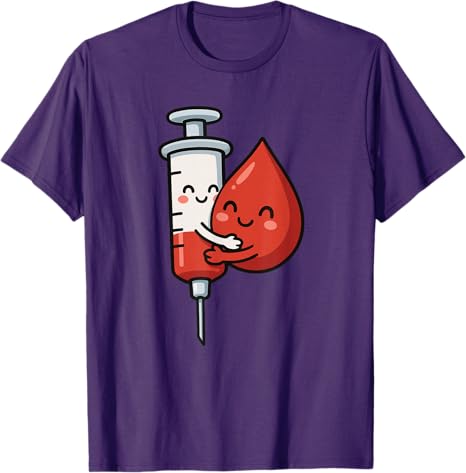 Kawaii Phlebotomist Krankenschwester Humor Blutentnahme Süße Spritze T-Shirt Mädchen Mode Lustig Blutspender Labor Witz Tee Y2k Kunst Pädiatrisch