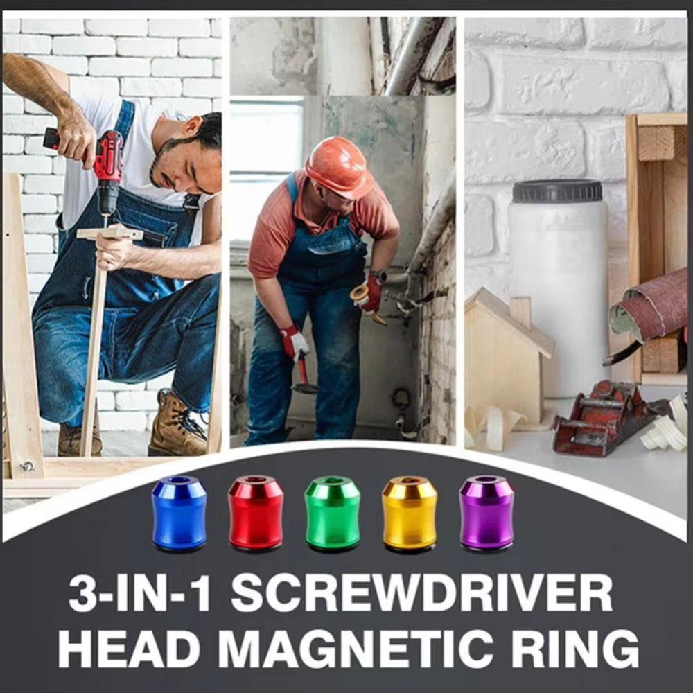 3-in-1 Magnetic Screw Ring Strong Magnetic Magnetic Bit Holder  Woodworking