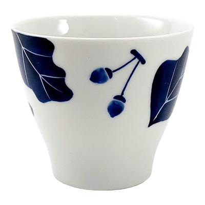 Nishikai Toki Hasami Ware Žalud Modrý a Šálek 200ml, Design, Japonsko, 31012, Bílý,
