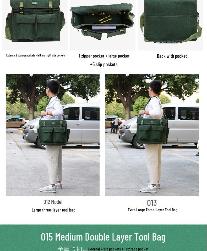 Multifunctional Electrician Canvas Tool Bag - Wear-resistant, Thickened, Shoulder/Crossbody