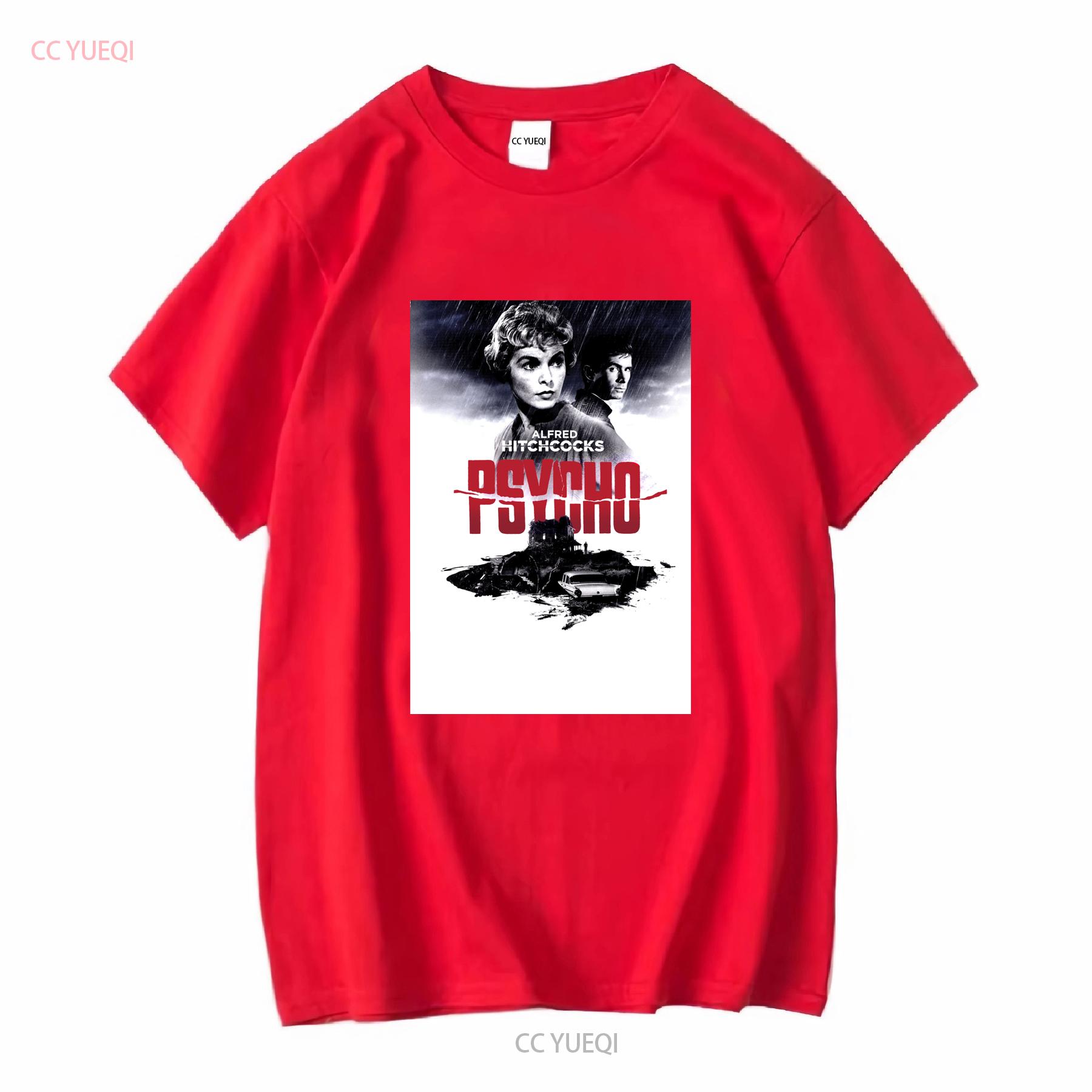 Classic movie poster Alfred Hitchcock Psycho Softstyle T Shirt long or short sleeves vintage Washed streetwear Versatile S