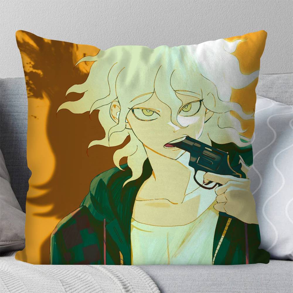 Nagito Komaeda Anime DDanganronpa Pillow Case Fashion Square Pillowcase Bedroom Sofa Room Ins Decoration Leisure