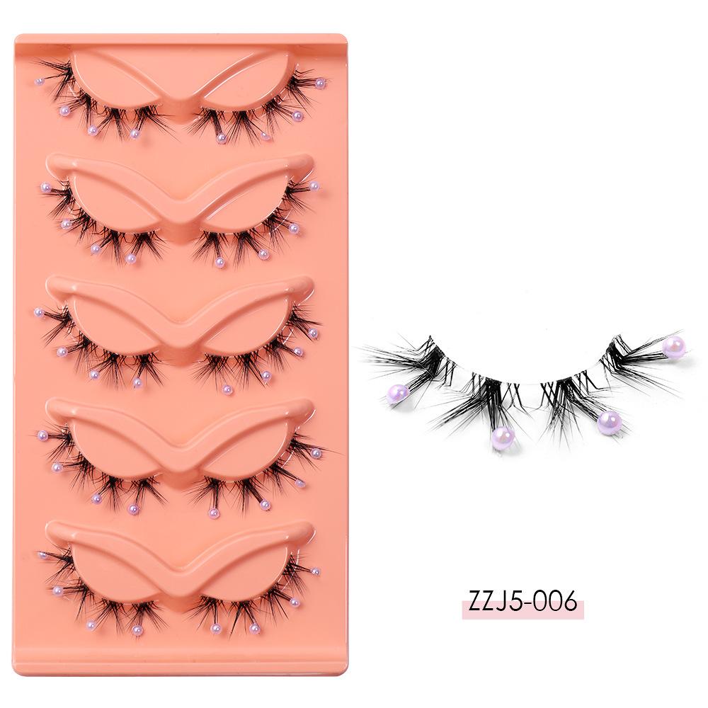 Transparent Stem False Eyelashes 5 Pairs Of Stage Decoration Eyelashes Eyelashes