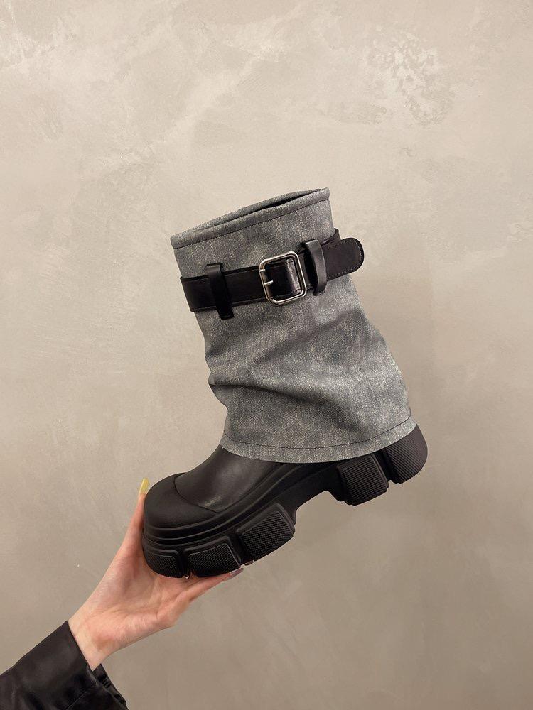 Flats Women Mid Calf Chelsea Boots Fashion Platform Cowboy Shoes New  Winter Designer Motorcycle Boots Femme