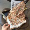 70 simulated silk scarf square scarf women's fashion letter printing small square scarf workplace decoration scarf scarf