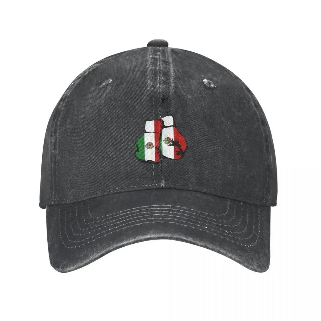 Mexico Flag Mexican Boxing Gloves Unisex Women Baseball Cap Sport for Boy Distressed Denim Washed Caps Hat Classic Outdoor Sun Cap