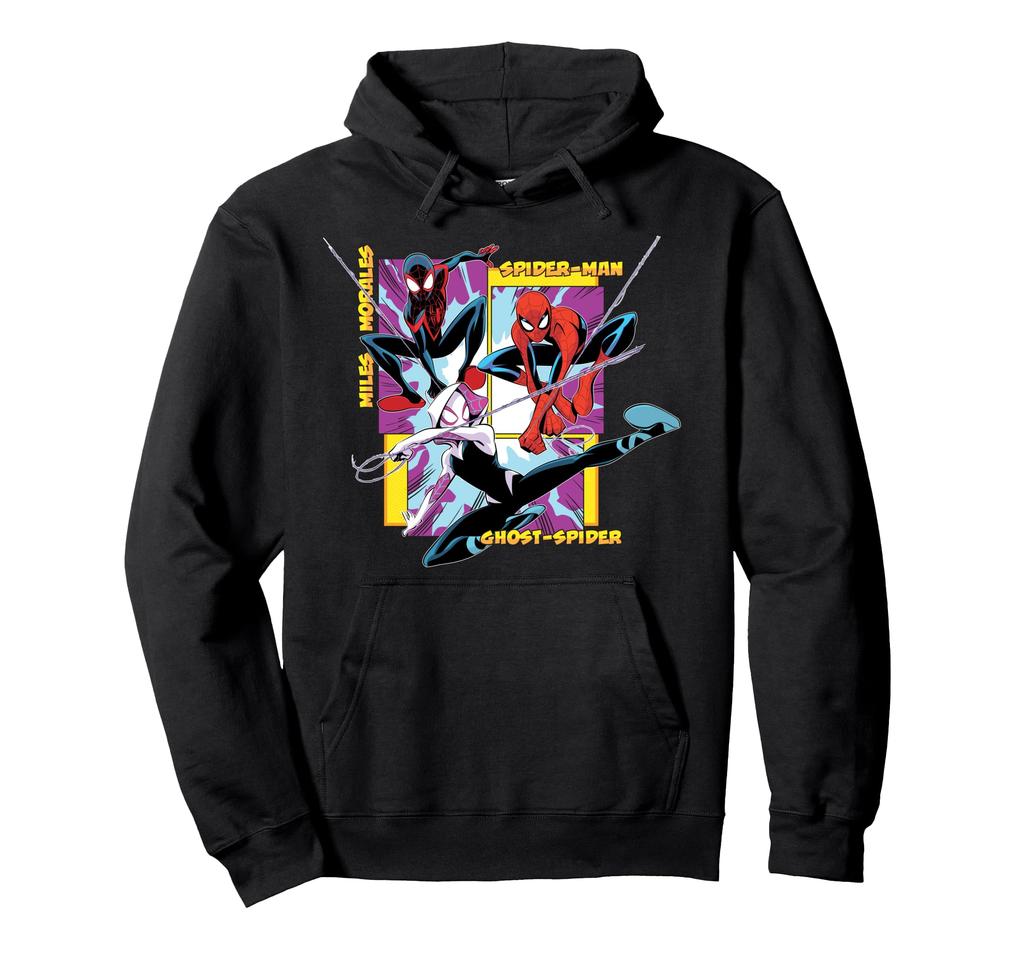 Marvel Spider-Man Miles Morales Ghost Spider Web-Swinging Trio Hoodie