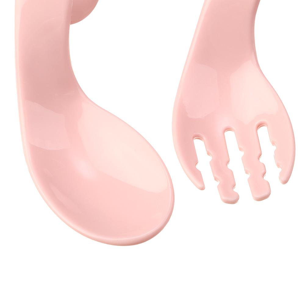 Portable Tableware Sets Antislip Utensils Baby Infant Training Twist Fork Spoon Suit 2Pcs/Set