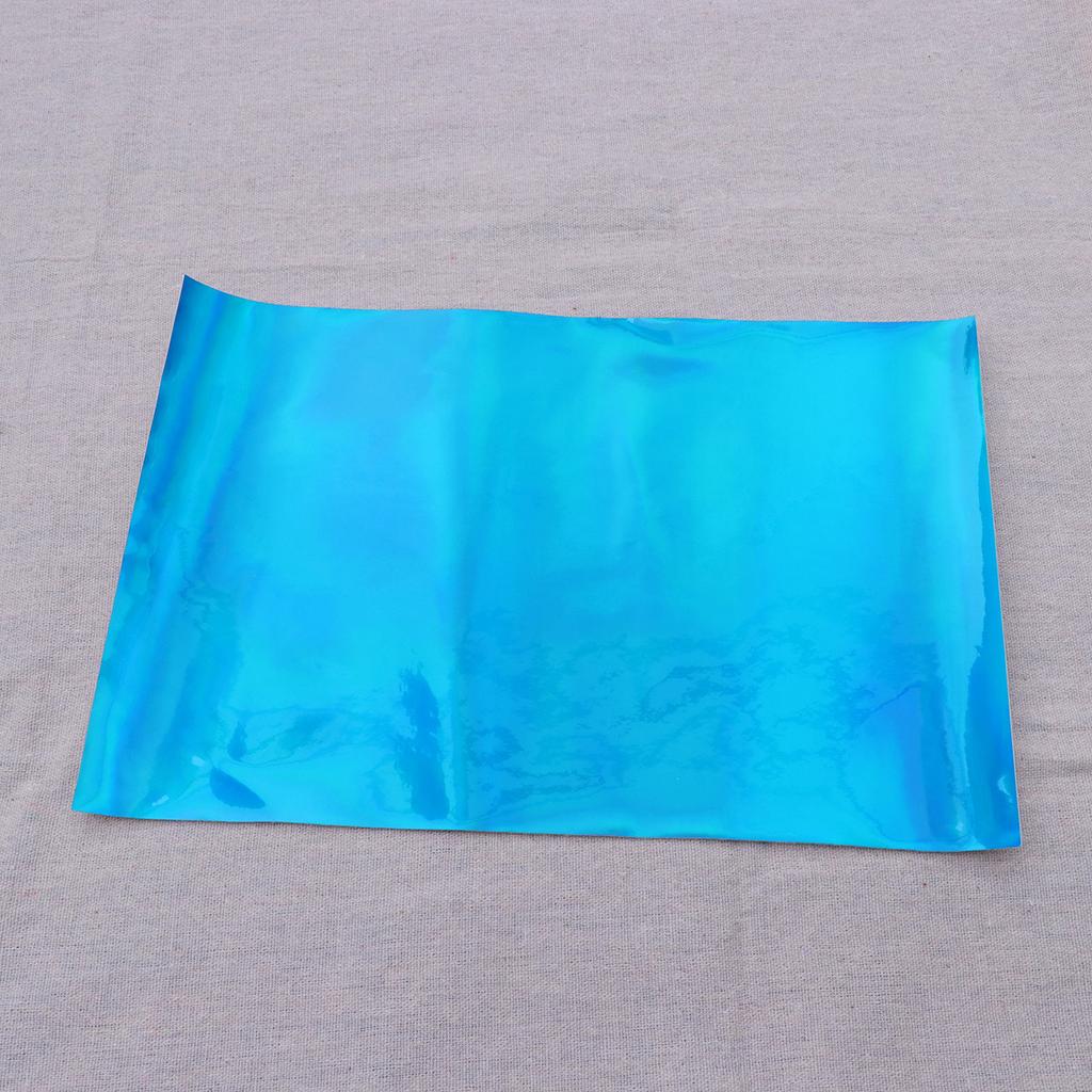 PU Fabric Blue Creative Eco-Friendly Sewing Material for Handmade Crafts Hair Bows Bags Upholstery Decorative