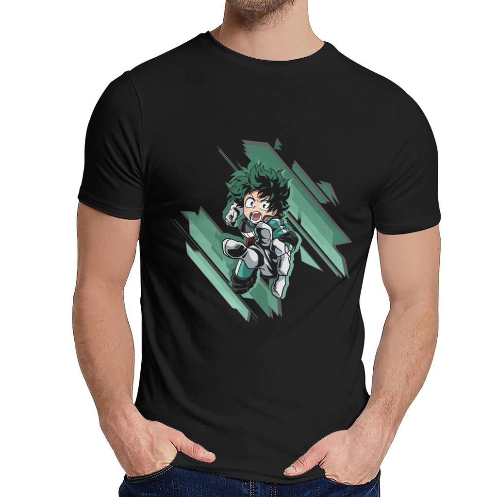 Arrival Hero Academia Midoriya Izuku Deku T Shirt Pure Cotton Graphic O Neck Cartoon Print