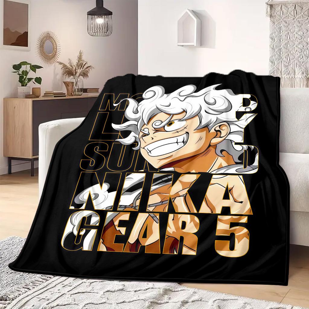 OnePiece Anime Print Blanket Warm  Comfortable Flannel Blanket Suitable for Bedrooms, Sofas, Beds, Chairs, Picnics, Travel