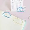 10Pcs/box Creative Cloud Paper Clips PVC Metal Cartoon Soft Adhesive Shaped Bookmark Clip Office Shool Stationery Supplies