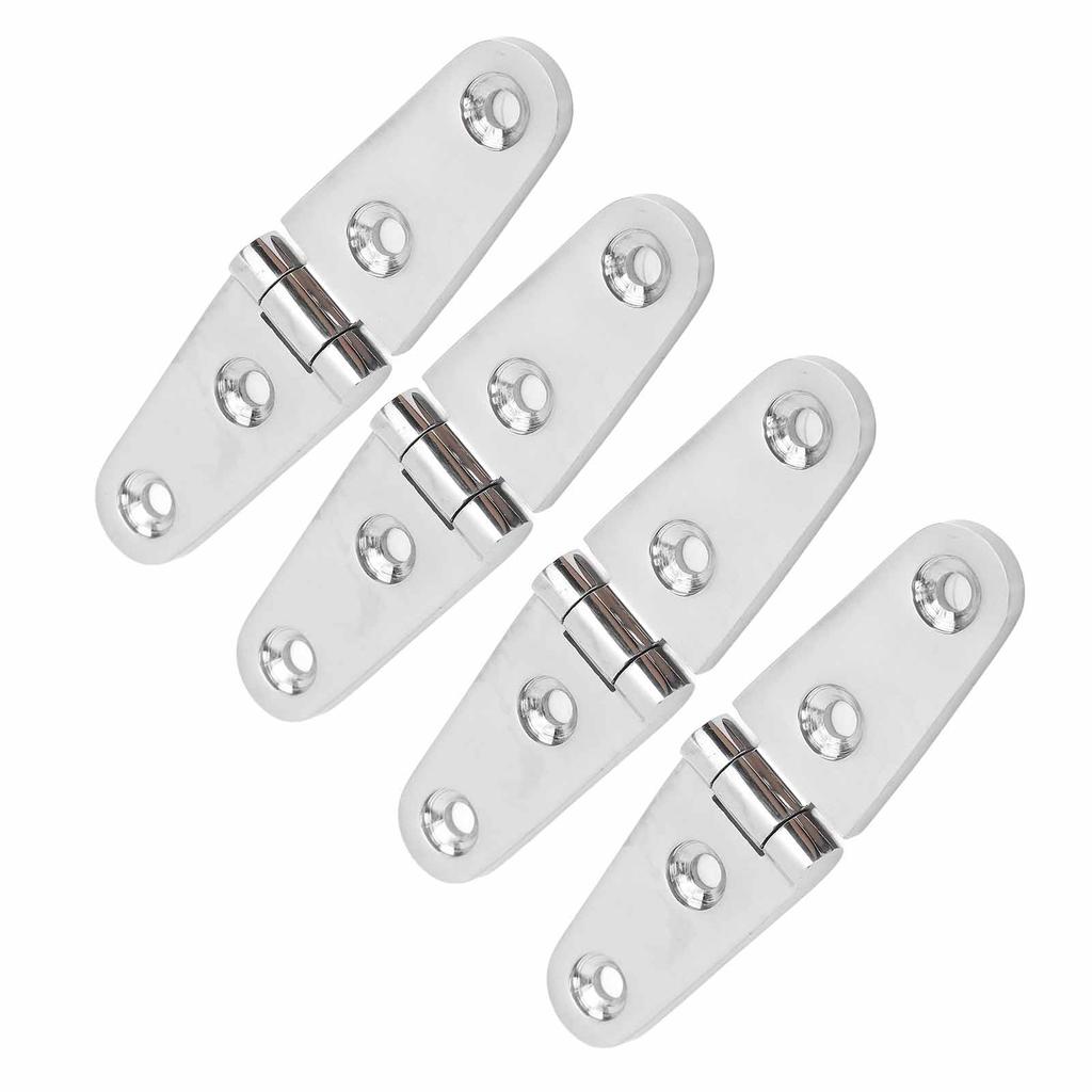 4Pcs Boat Hatch Hinge 316 Stainless Steel Rust Proof Sturdy Marine Hatch Hinge for Yacht 103 X 27mm   4.1 X 1.1in