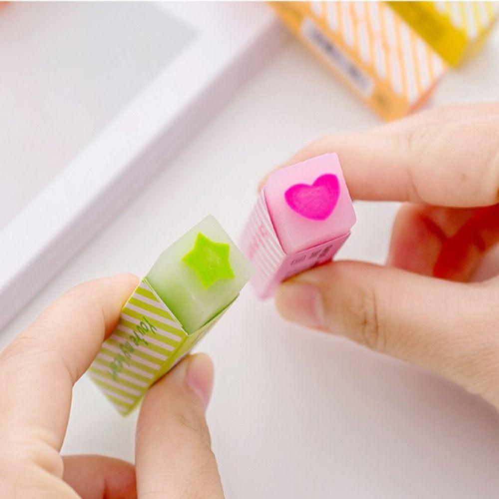 Kids Gifts Fancy Eraser Random Color Cute Eraser Creative Strip Eraser