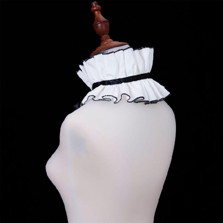 Adjustable Tie Ruffled Collar Vintage For Victorian Age Costumes and Cosplay Halloween Accessory Versatile Collar