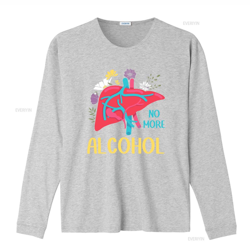 No More Alcohol Liver Disease Awareness T Shirt  Vintage Washed Stylish Graphic Breathable Fashion Soft Casual Stretched Unisex