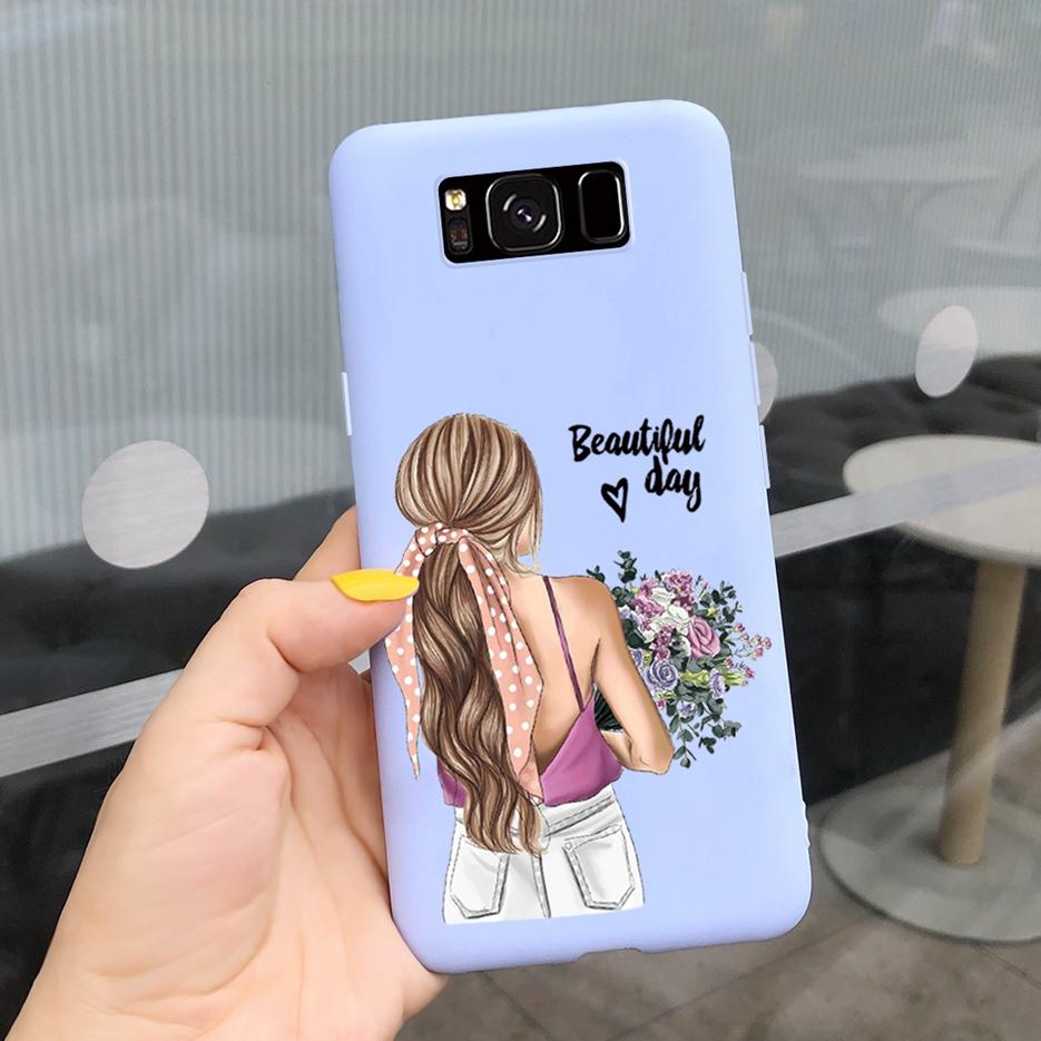 For Samsung Galaxy S8 Case Galaxy S8+ Cover Stylish Sunflower Pretty Girls Cover For Samsung S8 Plus GalaxyS8 S8+ Soft Bags Case