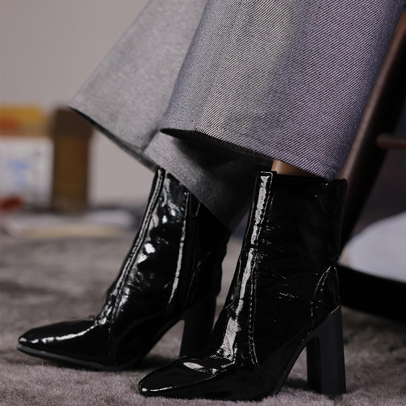 

1:3 Кукольная обувь Миниатюрная модель Женские ботинки ПУ кожа Модные Элегантные Костюм Наряд для 24