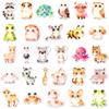 55/110PCS Big Eyes Cartoon Animal Stickers Star Eyes Cute Pet DIY Decoration Notebook Stationery Computer Stickers