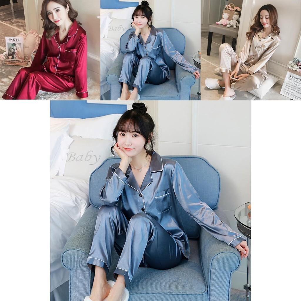 Luxuriously Soft Ice Fabric Ladies Long Sleeve Pyjamas Set For Ultimate Comfort