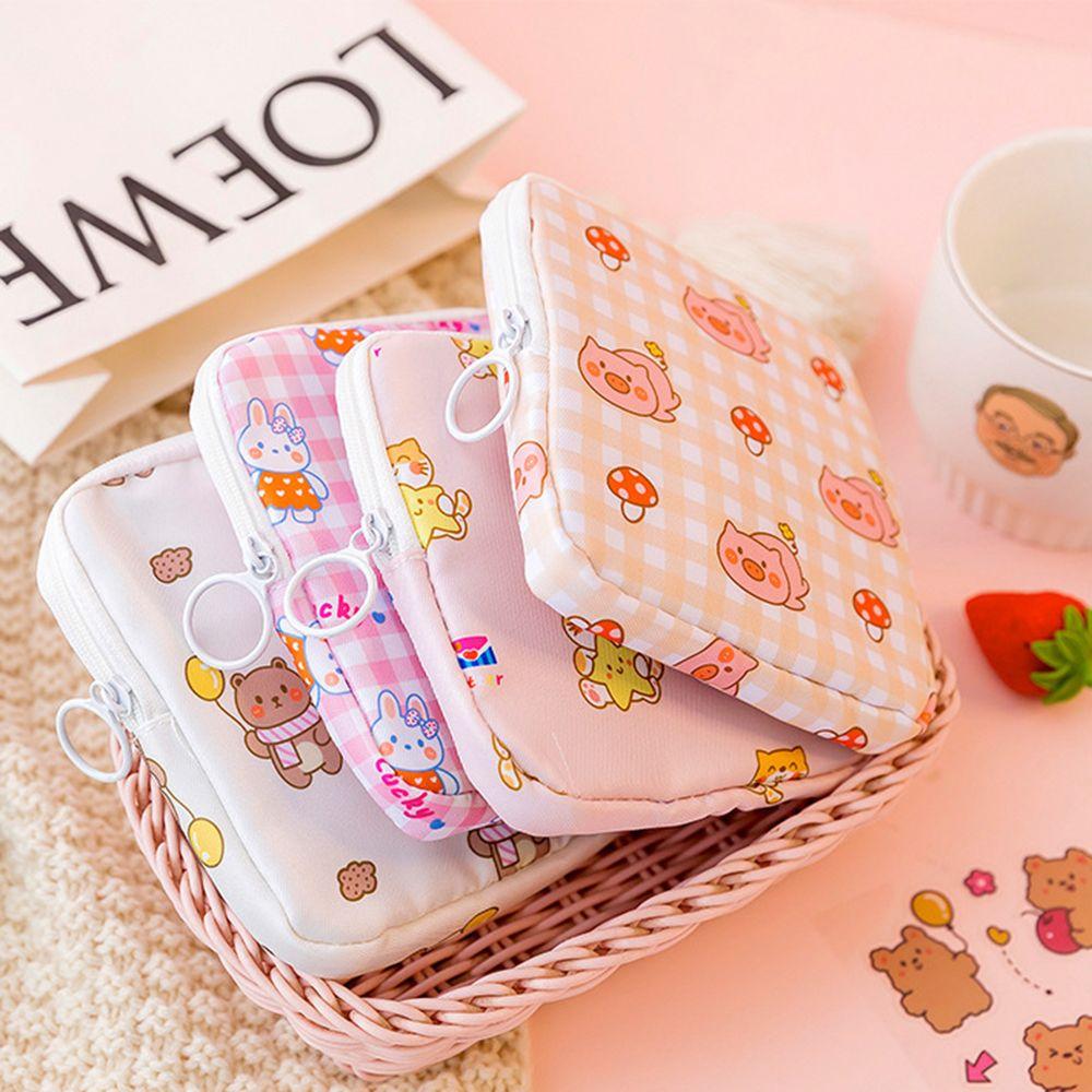 Waterproof Tampon Storage Bag Sanitary Pads Coin Purse Bag Travel Portable Makeup Lipstick Pouch Cute Data Cables Organizer