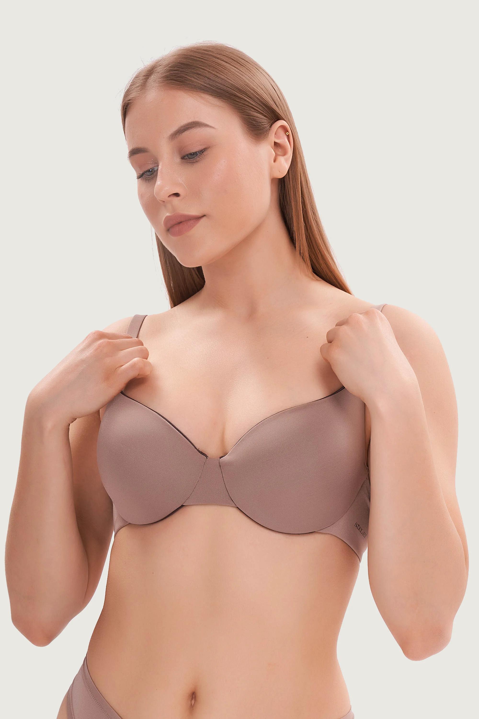 

Бюстгальтер із ущільненою чашкою Si e Lei (44271) 70C brown-nose кольору