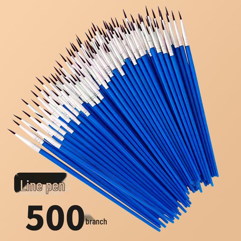 Flat Nylon Brush Set: Oil, Watercolor, Gouache, Acrylic - Ideal for Art, Painting, and Outlining.