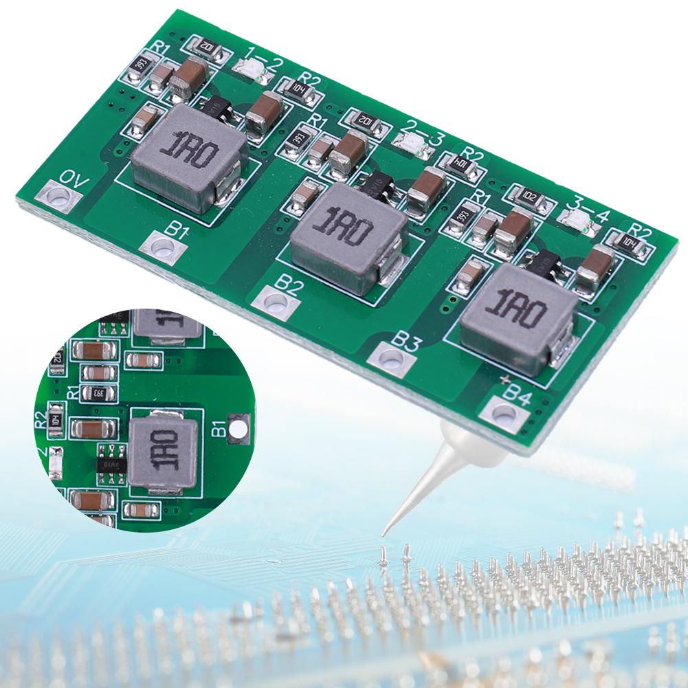 BMS 2S 3S 4S 1.3A Active Equalizer Li-ion /Lifepo4 Battery Active Balancer Board Energy Transfer Balancer LED Working Indicator