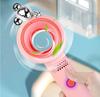 Fan Blowing Bubble Machine Children'S Toys Handheld Electric Portable 2-In-1 Cooling