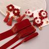10Yards Christmas Velvet Ribbon New Year Red Festival Ribbon Bow Garland Gift Box Package Ribbon Festival Scene 10/16/20/25/38Mm