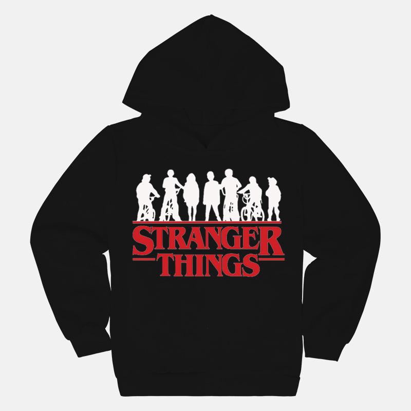 Stranger Thing Printed Children's Hooded Sweatshirt Spring and Autumn Top