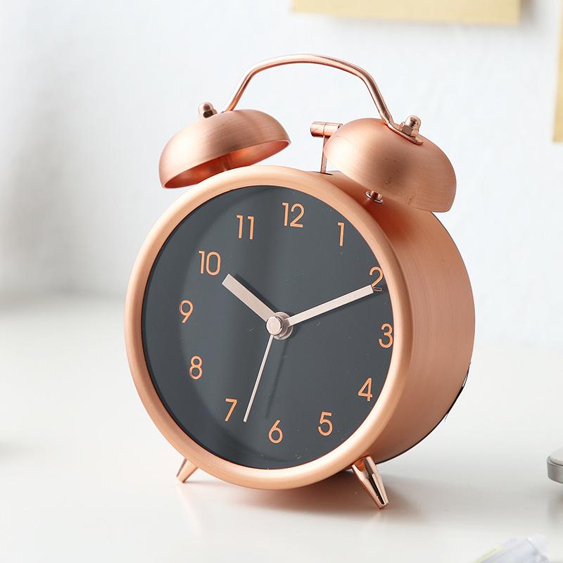 Modern Simple Alarm Clock Table Clock Mechanical Small Alarm Clock Creative Personality Student Bedroom Bedside Mute Clock