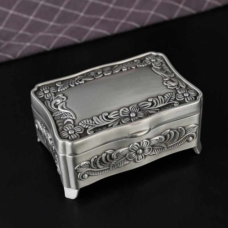Elegant European Style Zinc Alloy Jewelry Box Storage Container For Necklace And Ring Accessories Storage