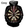 Flying Dart Motif Art Series Print Hoodie for Men, Burnt Target Pattern and Sport Vibe Art Full Graphic Loose Pullover, Fit for Game Club Meetups