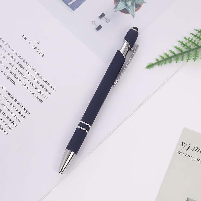 Spot Metal Ballpoint Pen with Aluminum Barrel and Capacitive Touch Tip – Customizable Logo Gift Pen