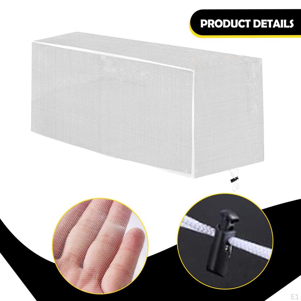 Garden Netting for Raised Beds Barrier Mesh Breathable with Drawstring Row Cover Protection