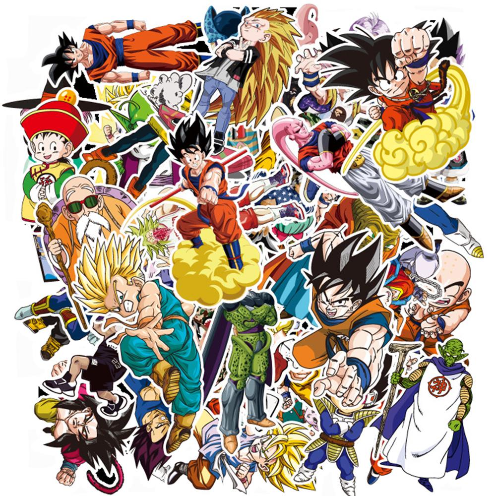10/30/50/100pcs Dragon Ball Anime Son Goku Stickers Cool Graffiti Decals Skateboard Guitar Phone Helmet Cartoon Sticker Toy Gift