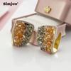 SIMJOO Geometric Design Stylish Double Matching Earrings
