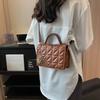 Chic Quilted Pu Leather Crossbody Bag Stylish Compact Handbag For Daily Use