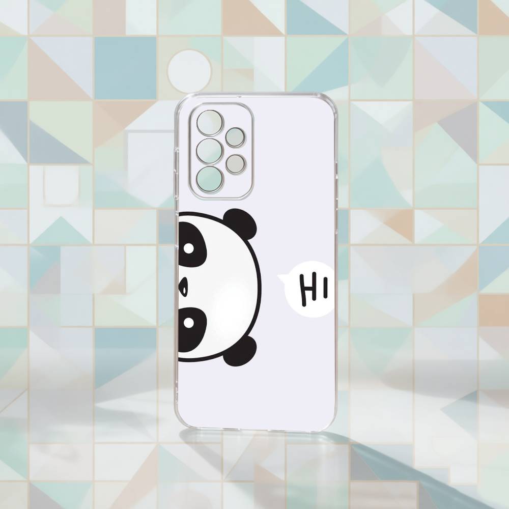 

Cute Panda Phone Case Transparent Silicone Soft For Samsung S25,S24,S21,S22,S23,S30,Ultra,S20,Plus,Fe Samsung S23plus5G