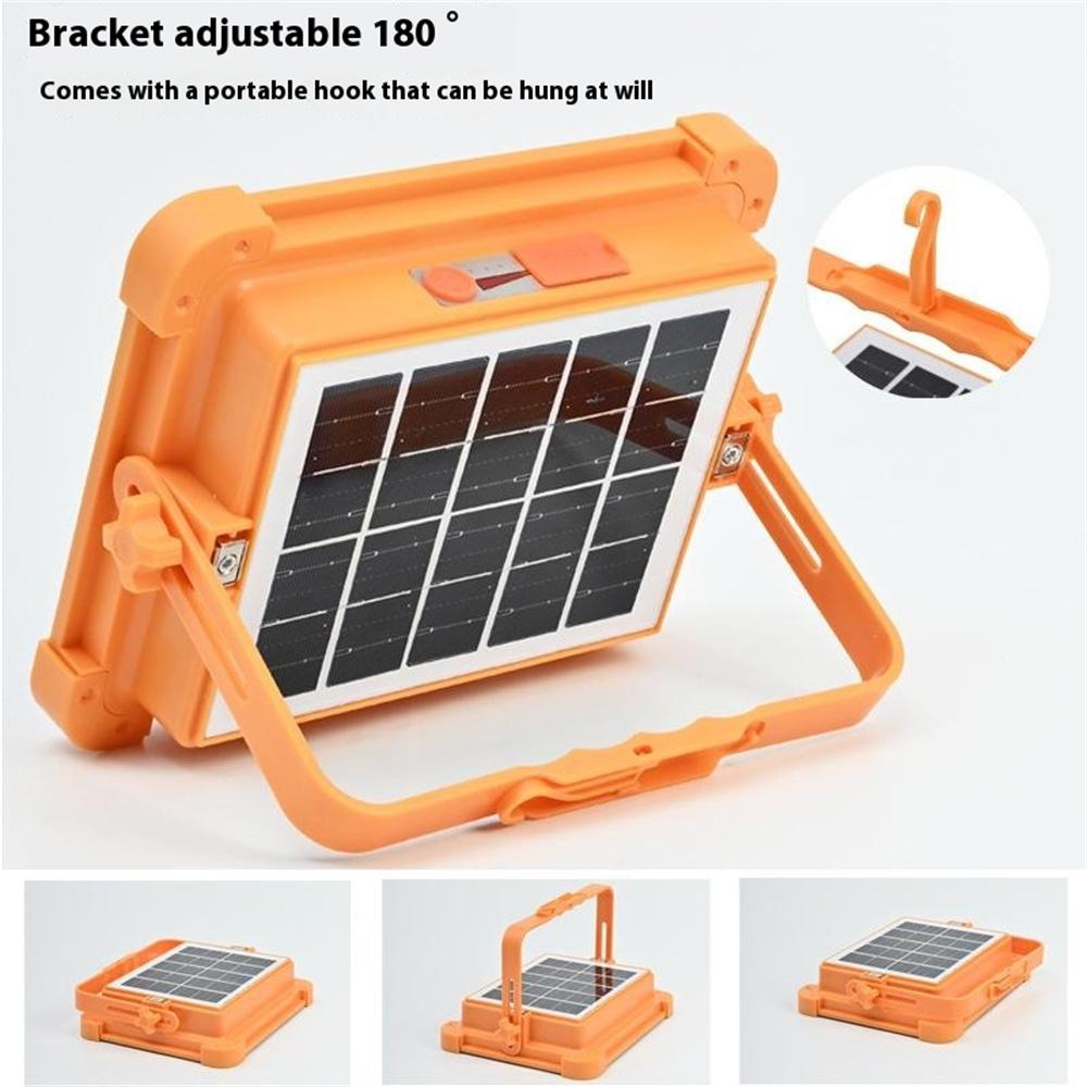 

6 Grids Design Solar Powered 6000W Rechargeable Floodlight Outdoor Camping Emergency Lamp with Stand A