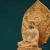 Shakyamuni Buddha Statue for Home and Office Decor, Wood Hand Carving Crafts, Sitting Lotus Sculpture, Fengshui Decoration, 1Pc