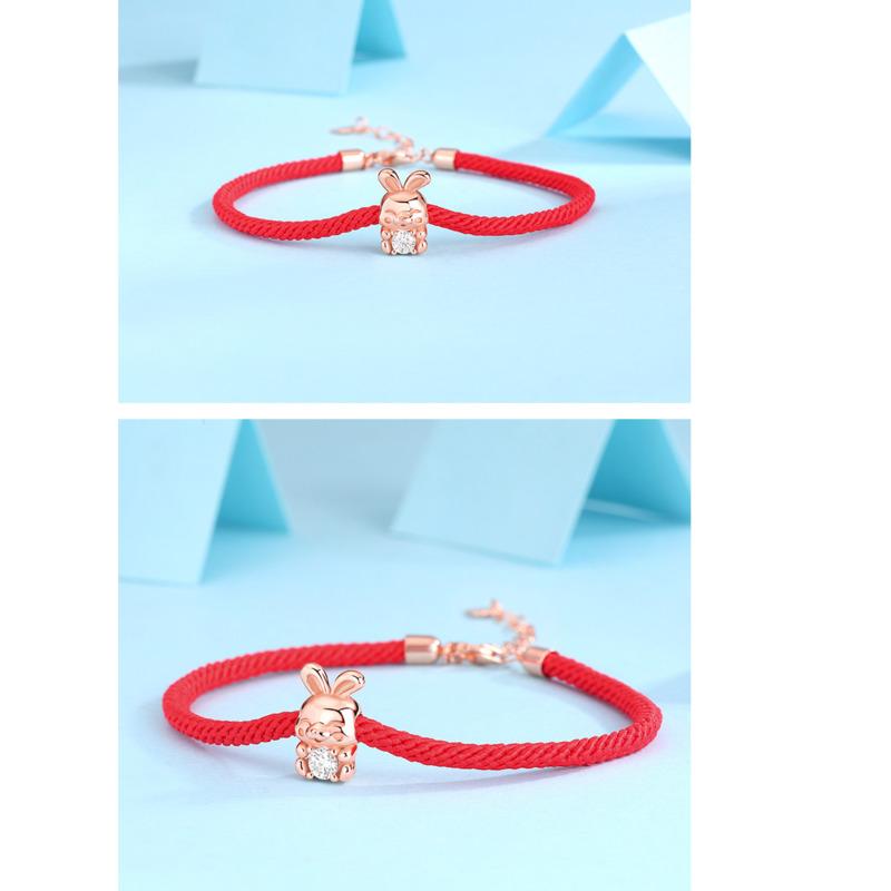 Bague Ringen S925 Silver Bracelet New Moshi Jade Rabbit Contains Pearl Bracelet Series