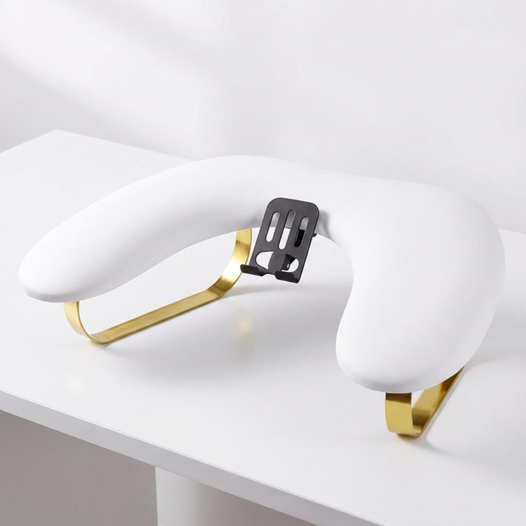 U-Shaped Nail Hand Rest Ergonomic with Metal Frame Manicure